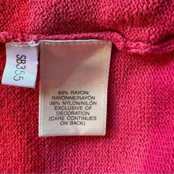Vintage Susan Bristol Red Pink Floral Embroidered V-Neck Sweater L Large - Picture 8 of 9